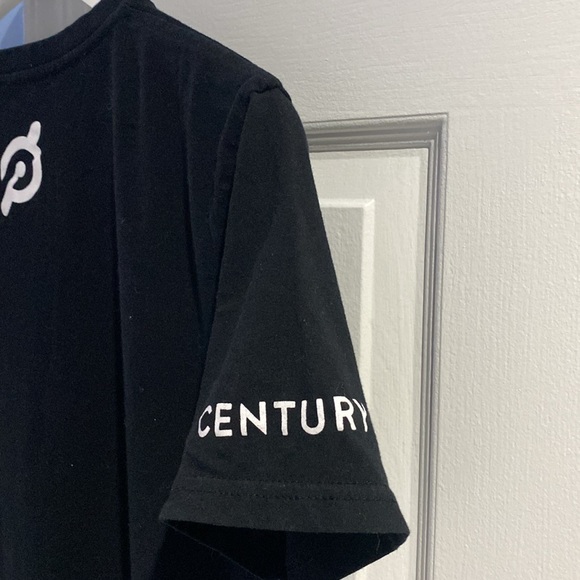 Peloton 100 Century Men’s Black Short Sleeves 100% Cotton T-Shirt Logos Size S ! - Picture 5 of 8